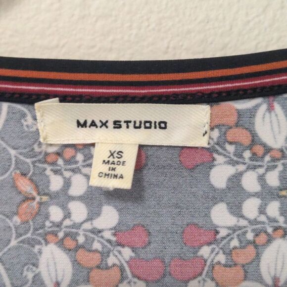 Max Studio Black & Rust Geometric Dress - Picture 2 of 7